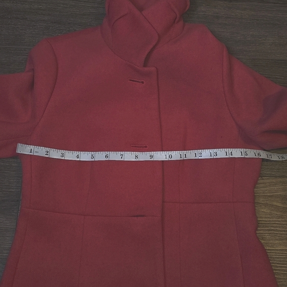 NWT J Crew Womens Uptown Pea Coat SZ 2 Coral Wool Blend Business Casual - Picture 10 of 15